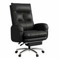 Sedia Direzionale Ergonomica in Pelle con Poggiapiedi Reclinabile al 100% per Ufficio