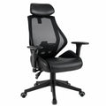 Poltrona Ufficio Ergonomica in Pelle PU, Altezza Regolabile, Braccioli Reclinabili, Schienale Traspirante