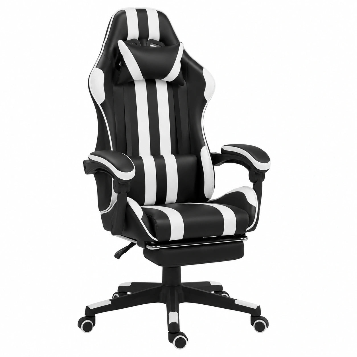 Poltrona Gaming Ergonomica in Similpelle Bicolore con Poggiapiedi