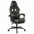Poltrona Gaming Ergonomica con Poggiapiedi, Ideale per Ufficio e Sala Giochi, Design Nero e Mimetico