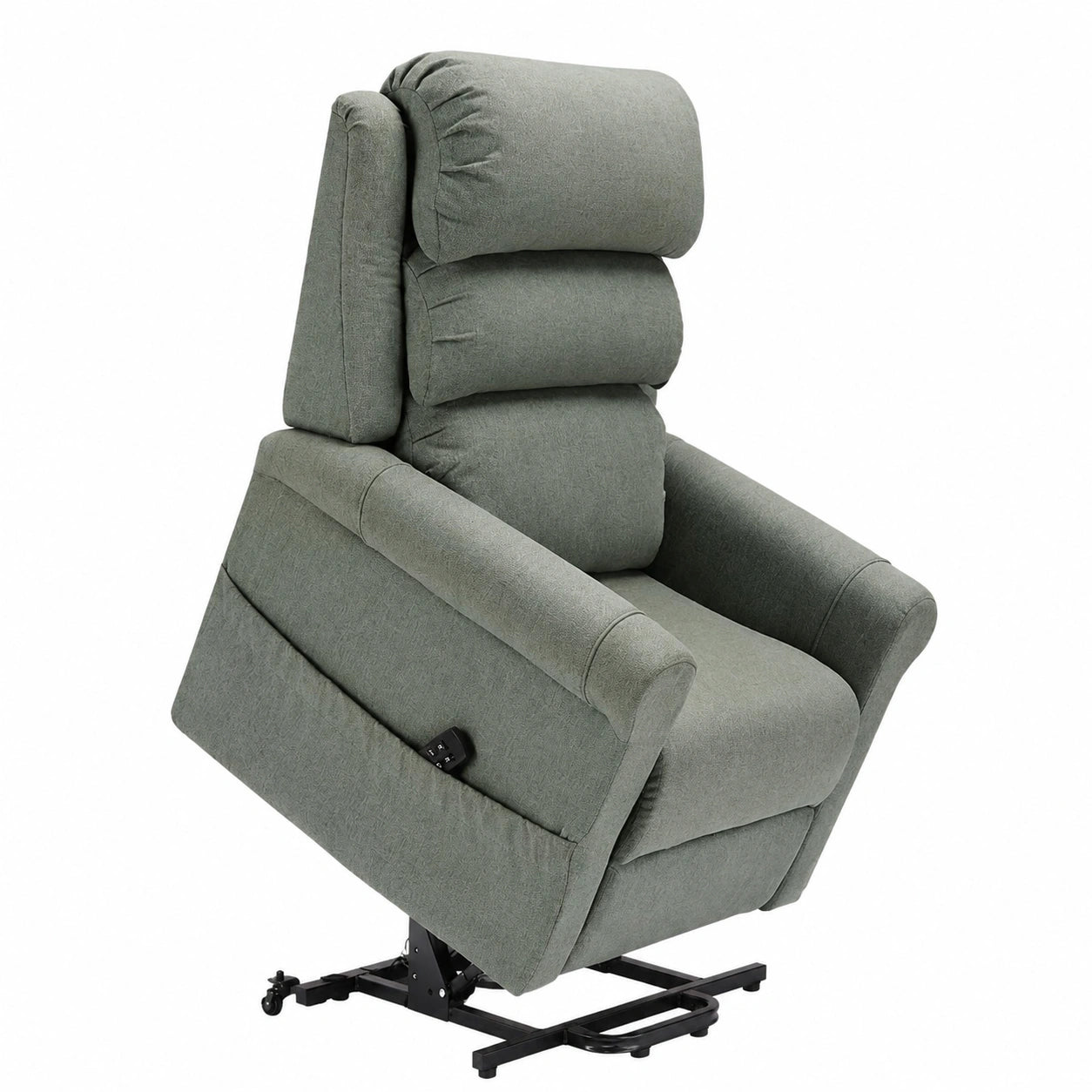 Poltrona Relax Elettrica New Boston con Letto, 2 Motori, Verde