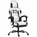 Poltrona gaming ergonomica in ecopelle con poggiapiedi e braccioli regolabili