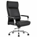 Sedia Direzionale in Pelle Regolabile per Ufficio, Poltrona Ergonomica Reclinabile (Colore: Nero)