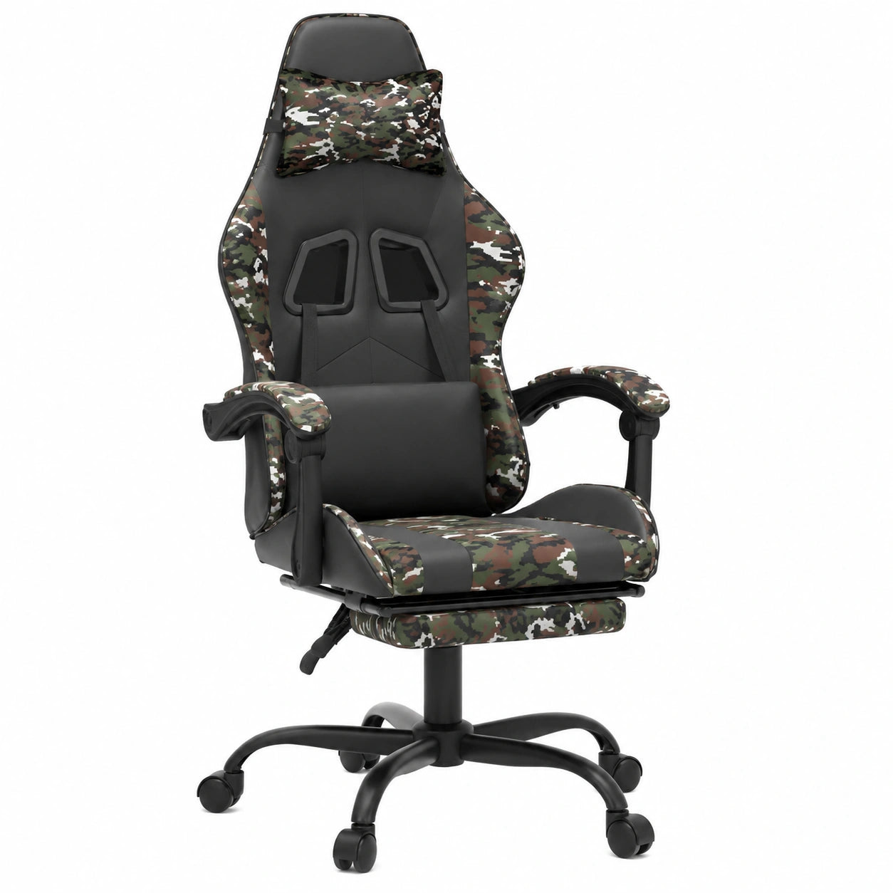 Sedia Gaming Ergonomica in Ecopelle con Poggiapiedi e Altezza Regolabile