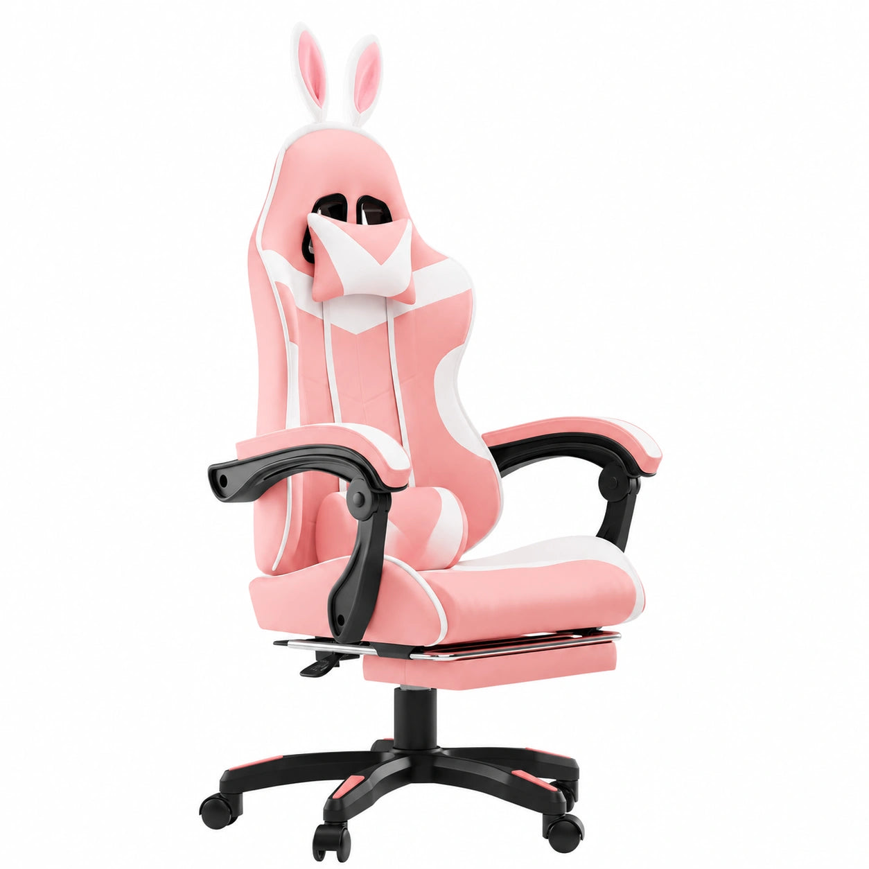 Sedia da Gaming Ergonomica con Poggiapiedi e Massaggio Lombare